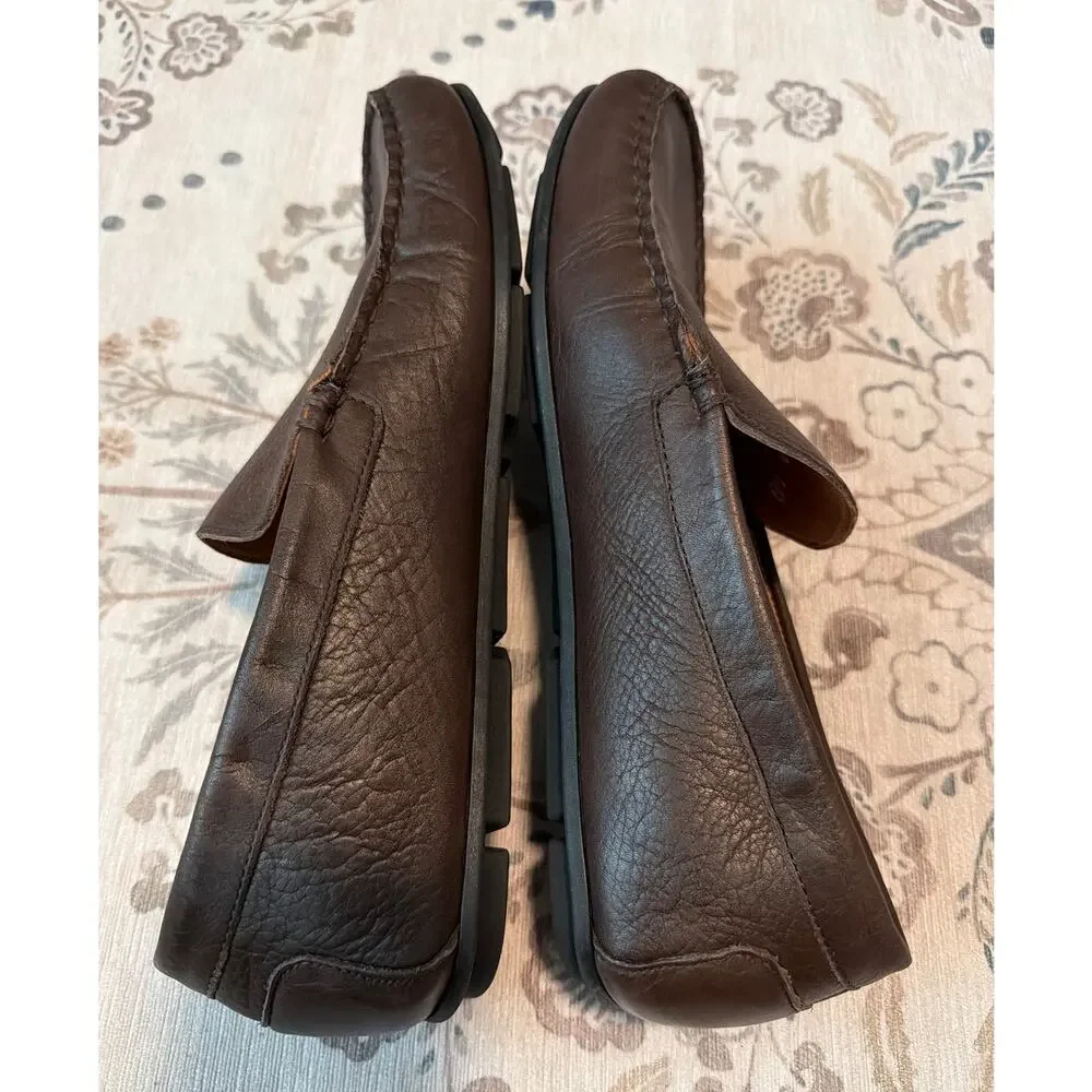 Allen Edmonds Santiago Brown Leather Driving Loafers Men Size 11 D